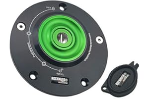 ROCKMUTE Bouchon de réservoir de carburant pour Kawasaki ER6N ER6F Z750 Z800 Z1000 Z1000SX Ninja 1000 Ninja 1000 Ninja 650R ZX-6R ZX6R ZX10R ZX14R ZZR1400 GTR1400 VULCAN S 650 Verrou antivol de sécurité (vert)