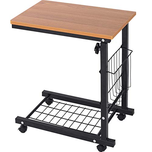 C.N. Simple and Modern Removable Bedside Table Lifting Bedroom Small Coffee Table Lazy Computer Table Sofa Small Desk/Coffee Table,Style 1,One Size