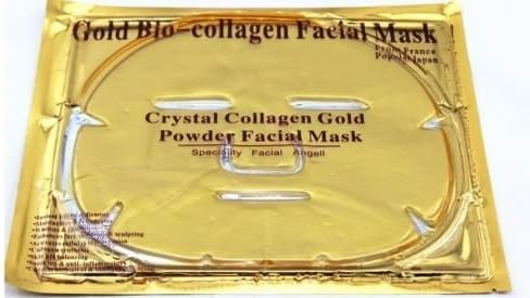 20 X Collagen Masks Crystal Gold Collagen Face Facial Mask Bio Powder Anti Wrinkle Moisture Premium Skin Care Patch Pad with Lavender Essential Oil Collagen Haluronic acid