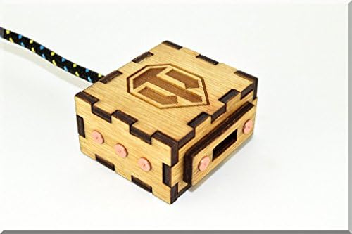 Handmade World of Tanks USB Cable Extention with durable knit nylon cable. Game Gadget ####### (Tags: Wood Handwork Handcraft Unique Best Cool Great USB HUB Device)
