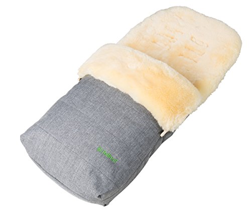 Fellhof Classic Lambskin Footmuff (Light Grey Melange)