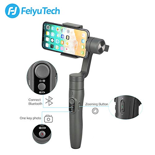 Feiyu Gimbal Vimble 2 Stabilisateur 3 Axes avec Tige de Stabilisation de Trépied Parfait pour Smartphone