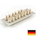 Produktbild Lyndahl Highend Lautsprecherblende LKL007 für 7.1 Surround Lautsprecherterminal passend für genormte dreifach-Unterputzdosen/Wandeinbaudosen, Made in Germany Silber