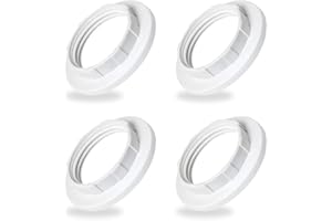HOOZILI Lampshade Reducer Ring E27 Light Shade Adapter Fittings 40MM Screw Bulbs Lamp Holder Retainer for Table Lamp Ceiling Lights White 4pcs