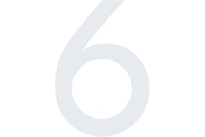 1PEAK Mülltonnen Aufkleber Zahlen Sticker Folie & Ziffern kombinierbar (10 cm, Zahl 6, weiß)