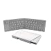 Produktbild SHENGY Wiederaufladbare Faltbare Bluetooth-Tastatur Aus Metall, Kompatibel Mit 3 Systemen, Mit Multifunktionsgehäuse, Tragbare Kabellose Tastatur