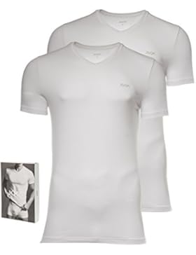 JOOP! Herren 2er-Pack Fine Cotton Stretch V-Neck T-Shirt, Unterhemd, Einfarbig