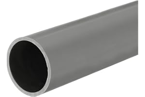 QUARKZMAN Tube Rigide en PVC Tube Rond 28mm ID 32mm OD 33cm de Long Gris Clair pour Manchon de Câble de Conduite d'Eau