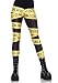 Produktbild Leg Avenue 13547 - Crime scene leggings, Medium, Schwarz Gelb