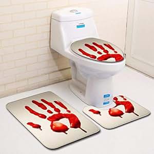 Jaminy 3 Stuck Toiletten Abdeckung Set Bad Wc Set Sitzbezug Bad