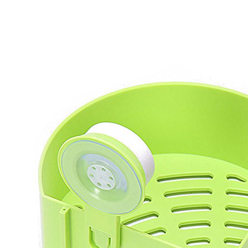 NUOLUX Bathroom Wall Corner Suction Cup Triangle Storage Shelves Rack (Green) - 2