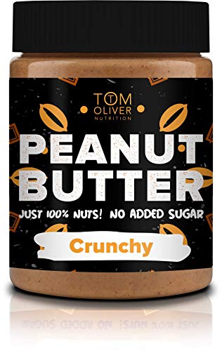 Tom Oliver Nutrition Peanut Butter Spread - 100% no Palm Oil, 100% Peanuts (Crunchy)