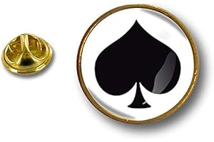 AKACHAFACTORY Akacha Spilla Pin pin's Spille spilletta Badge Biker Asso di Picche Gioco di Carte