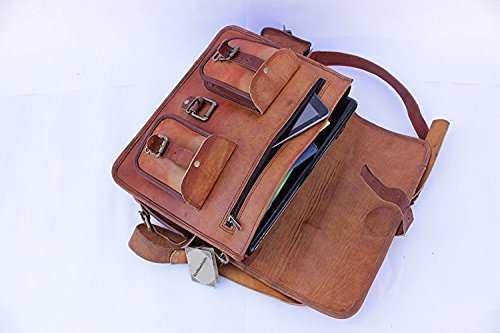 Leder Messenger Bag f  r M  nner   Frauen  Vintage Leder Business Aktentasche f  r Laptops und B  cher   handgefertigt  RUGGED   Distressed   Original