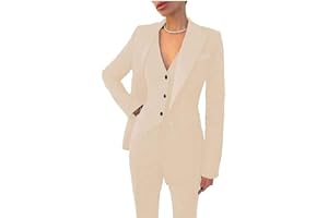 Leader of the Beauty Conjunto de 3 piezas para mujer, traje de trabajo, chaqueta, chaleco, pantalones, negocios, traje de fiesta