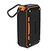 Produktbild KUNCC Bluetooth-Lautsprecher, Im Freien Fahrrad-Wasserdichter Lautsprecher, Drahtlose Subwoofer-FM-Radiofunktion, Für iPhone, Samsung,Orange