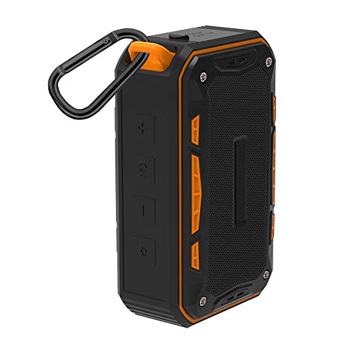 Preisvergleich Produktbild KUNCC Bluetooth-Lautsprecher, Im Freien Fahrrad-Wasserdichter Lautsprecher, Drahtlose Subwoofer-FM-Radiofunktion, Für iPhone, Samsung,Orange