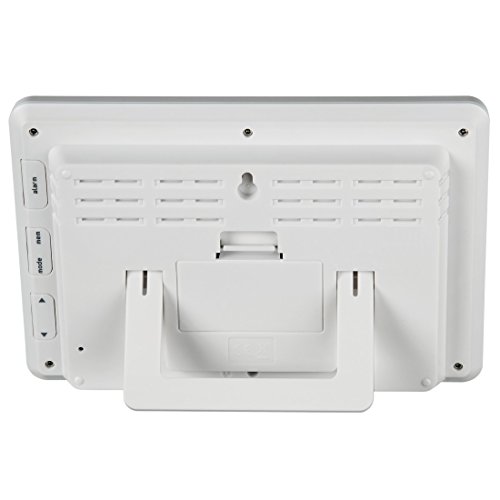 Hama Funk Wetterstation XXL (Display mit großen Ziffern, Thermometer, Barometer, Funkuhr, Wecker mit Working-Day Alarm, Frostalarm, Wettervorhersage, inkl. Außensensor, Reichweite 30 m) weiß - 3