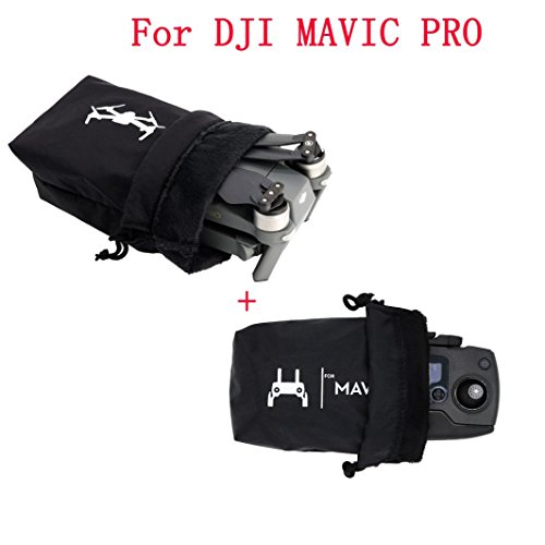 Preisvergleich Produktbild Fulltime® Weiches PU wasserdicht Tragetasche Hülsen-tragende Travel Case Schutzhülle für DJI Mavic Pro Drone + Fernbedienung, 2 Taschen, schwarz