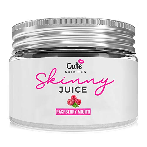 Cute Nutrition Skinny Juice al Lampone Succo in Polvere per Disintossicazione e Purificazione 1 Mese di Fornitura Riduce il Gonfiore