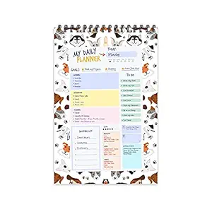 Animals Theme Daily Planner Diary (A5 Size - 8.5