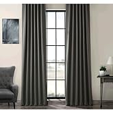 Evdepo Home Blackout Fon Perde,%100 Karartma, Isı Yalıtımlı, Pilesiz, Antrasit, Tek Kanat 70 x 240 cm