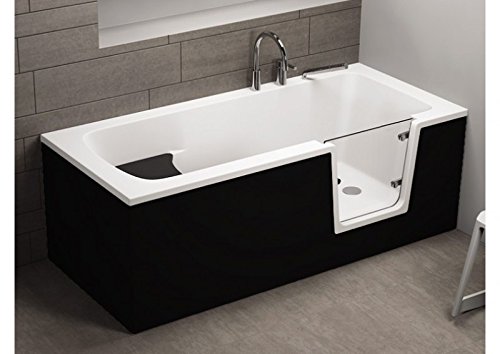 Preisvergleich Produktbild AVO Seniorenbadewanne - schwarz - 170cm x 75cm