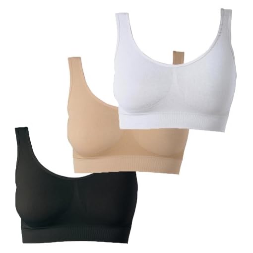 UnsichtBra-Set-da-3-reggiseni-benessere-Nero-Bianco-Carne
