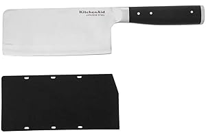 KitchenAid Gourmet 15cm / 6 Inch Meat and Vegetable Cleaver, Sharp High-Carbon Japanese Steel