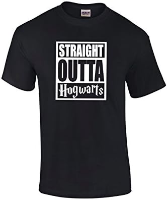 STRAIGHT OUTTA HOGWARTS – Unisex T-Shirt Harry Potter Inspired Compton Movies Tumbler T-Shirt (XX-Large, Black)