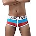 Produktbild Btruely Boxershorts Herren Unterwäsche Kurze Hose Männer Boxer Unterhose Weich Slip Bulge Pouch Unterhose Mode Patchwork Unterwäsche (S, Rot)