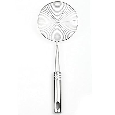 sourcingmap® Stainless Steel Mesh Strainer Colander Vegetable Strainer Ladle 4.7 Inch Dia