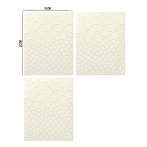 WANDfee® Leuchtsticker 300 ☆große☆ Leuchtsterne EXTRA STARK und lange leuchtend selbstklebende Sternenhimmel nachleuchtend viele leucht Sterne Klebesterne leuchten im dunkeln Schlafzimmer Kinderzimmer Babyzimmer Wandtattoo fluoreszierend Wandaufkleber Wandsticker moderne Dekoration Deko Aufkleber Wanddeko - 3