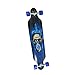 Produktbild LED Longboard 41 Blauer Totenkopf ABEC 11 Blaue Rollen 8fach Bereift