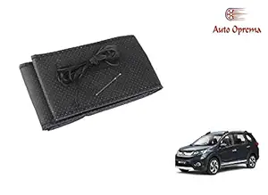 Auto Oprema Leatherette Dotted Black Car Steering Wheel Cover for Honda BRV