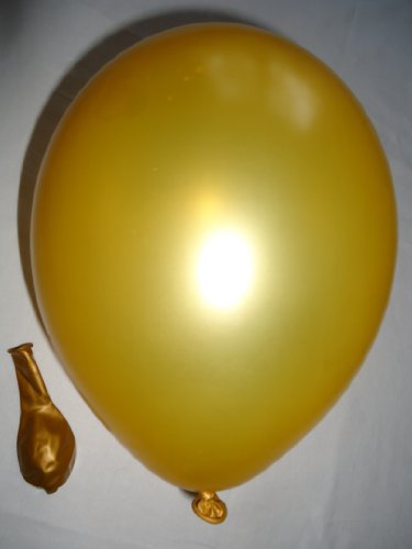Preisvergleich Produktbild 50 Luftballons metallic gold Premiumqualität