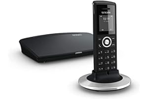 Snom Technology DECT Bundle M325 (ensemble combiné station de base M300 et combiné M25, jusqu'à 20 combinés, jusqu'à 5 appels parallèles), noir