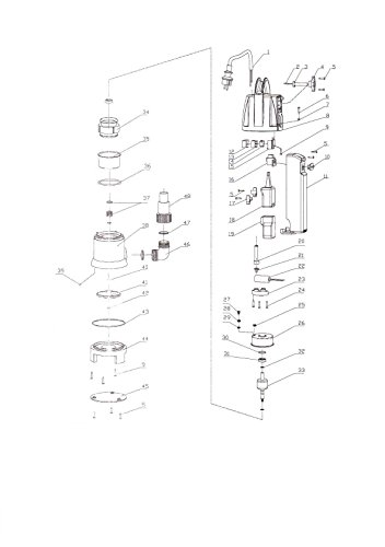 Schmutzwasser-Tauchpumpe Dirt-Star-Extra-SS 400-2 als Gartenpumpe zum Bewässern und als Kellerpumpe zum Entwässern mit integriertem Schwimmerschalter, 10m Kabel - 3