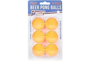 BEERCUP-CLASSICS Beer Pong Pro Balls – Table Tennis Balls (Pack of 6), BBP-001/002, Orange