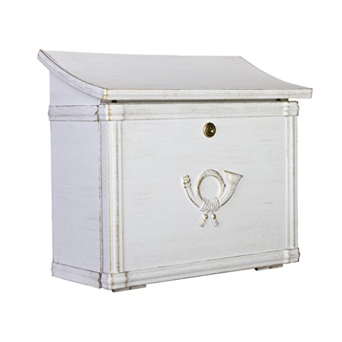 Preisvergleich Produktbild Heibi Briefkasten MERITO, in reinweiß / Gold