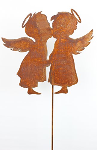 Gartenstecker Engel 118cm Metall Rost Gartendeko Edelrost