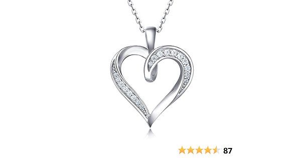 Sterling Silver Infinity Heart Necklace 