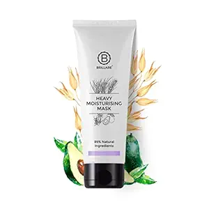 Brillare Heavy Moisturising Hair Mask, Natural Conditioner for Dry and Frizzy Hair Enriched with Wheat Protein & Avocado Fruit, Deeply Nourishes & Smoothens Dry Hair, 125g
