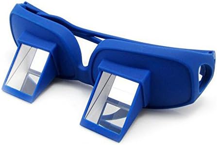 KT SUPPLY Horizontal Lazy Glasses Book Reading Bed Spectacles Periscope Eyeglasses with 90 °Angle (Blue)