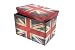 Produktbild 1PLUS Faltbarer Sitzhocker Fußbank Sitzbank Aufbewahrungsbox, 48 x 30 x 30 cm, in Verschiedenen Designs (Union Jack/Groß Britanien)