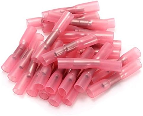 ETHAHE Red Insulated Heat Shrink Butt Wire Electrical Crimp Terminal Connector