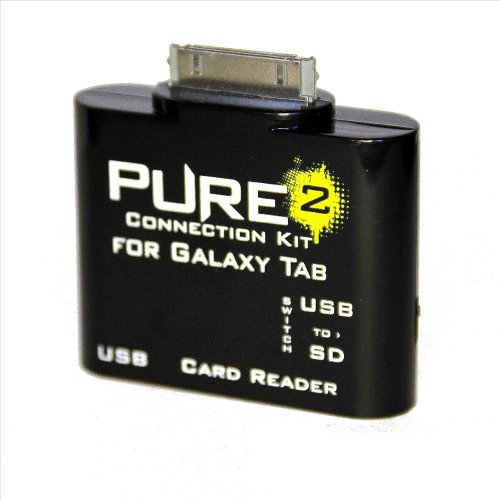 Pure² 5 in 1 OTG Multimedia Connection KIT Adapter für Samsung Galaxy Note 10.1 N8000 / N8100 / Tab / Tab 2 / 7.0 / 8.9 / 10.1 Unterstützt MS, SD, SDHC, MMC, MMC2, RS-MMC, SD UITRA2, EXTREME SD, Extreme 3 SD, TF (Micro-SD) mit USB Anschluss für Tastatur, Maus und Festplatten - 3