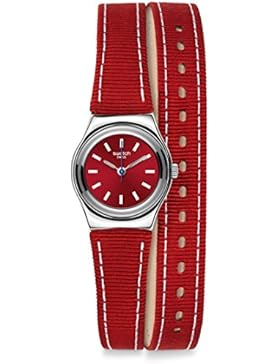 Swatch Damen-Armbanduhr Analog Quarz Leder YSS289