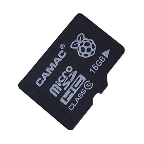 Camac 16GB Micro SD SDHC Speicherkarte mit SD-Adapter für Raspberry Pi - Schwarz