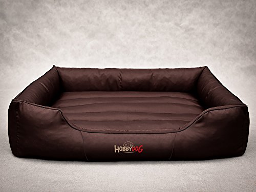 Hobbydog - Cama para Perro, Marrón Oscuro, L (65x50x20 cm)